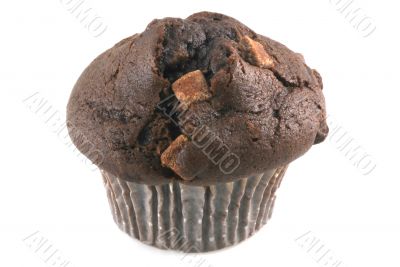 Delicious chocolate muffin.