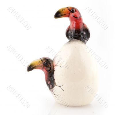 black and red birds