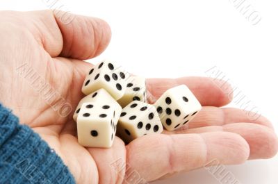 hand with dices