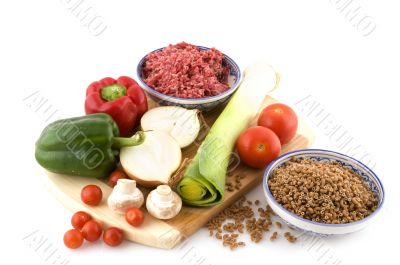 fresh ingredients pasta