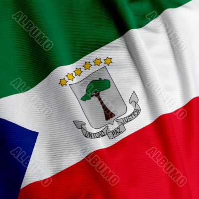 Equatorial Guinean Flag Closeup