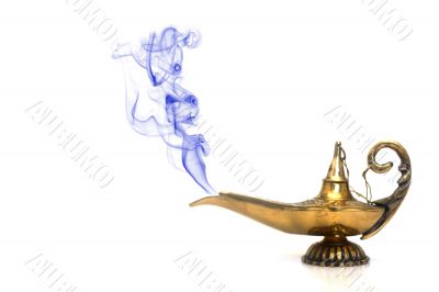 Smoking Genie Lamp