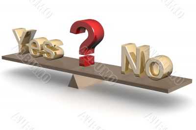 Decision-making. 3D image. The isolated illustration.