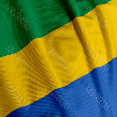 Gabonese Flag Closeup