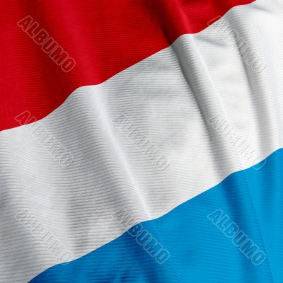 Luxembourg Flag Closeup