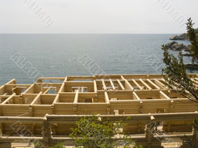 Construction of wooden cottages