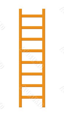 Wood Ladder Isolated on White