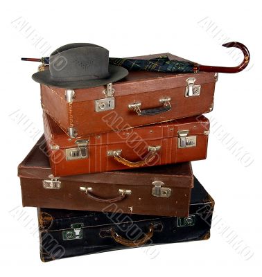 Old brown suitcase-004