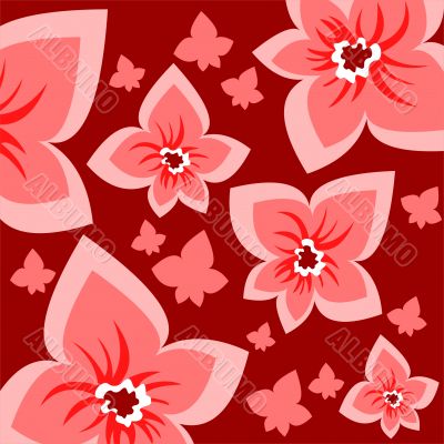 red flowers background