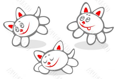 three cats