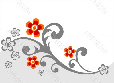 gray flower background