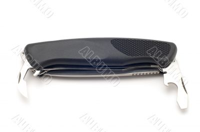 Open knife on white