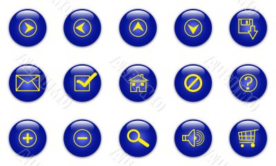 Blue web icons