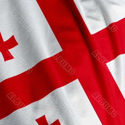 Georgian Flag Closeup