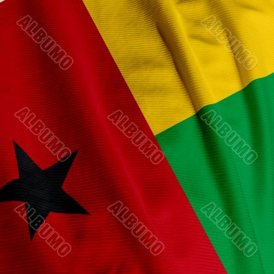 Guinea-Bissau Flag Closeup
