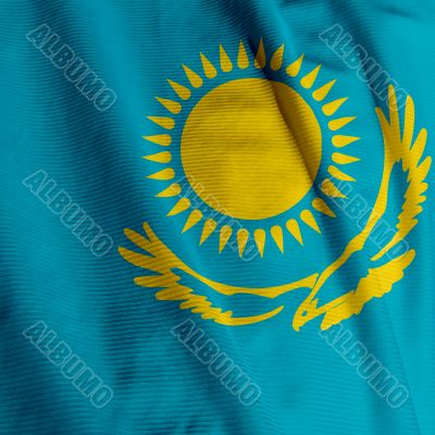 Kazakhstani Flag Closeup