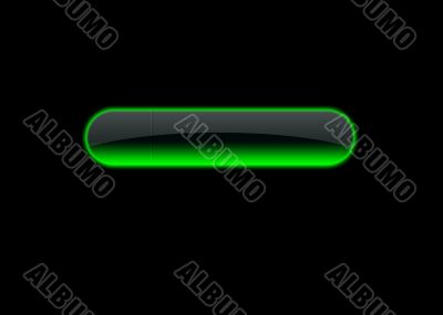 green empty neon button