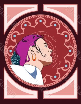 Icon of a pretty girl