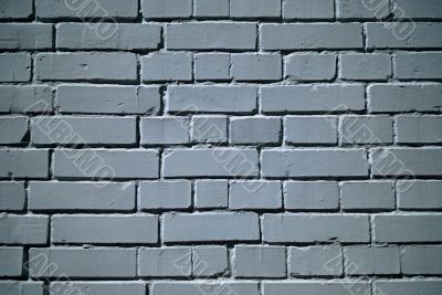white painted brick wall