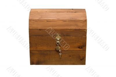 Isolated Wooden Chest
