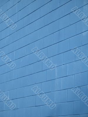 blue brick wall