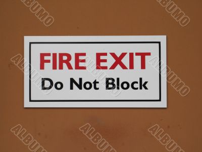 fire exit sign