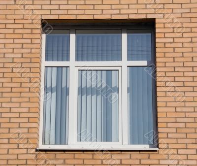 Window on a brick wall