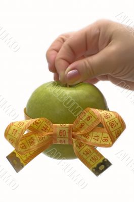 Symbol of diet and healthy eating.