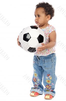 Baby with soccer ball