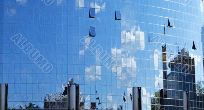 mirror reflection of sky and clouds