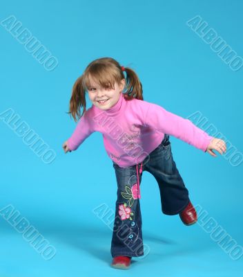 child on one leg