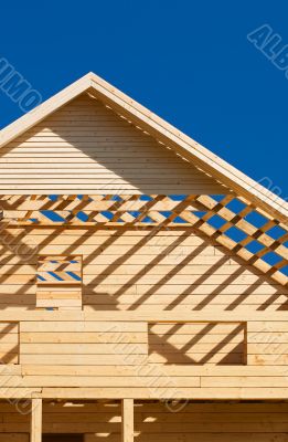 Unfinished wooden house