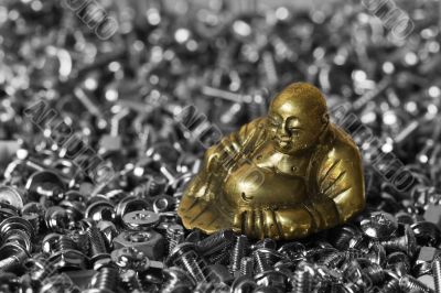Buddha on colorlless screws