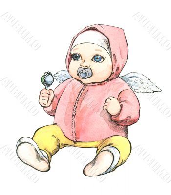 baby with wings.