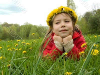 girl is in a chaplet