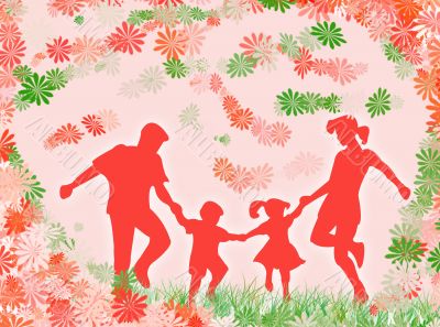 Family and flowers