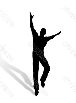 Jumping man silhouette