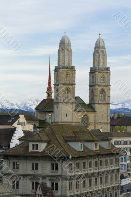 Zurich city. Zurich Cathedral