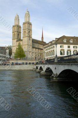 Zurich city. Zurich Cathedral.