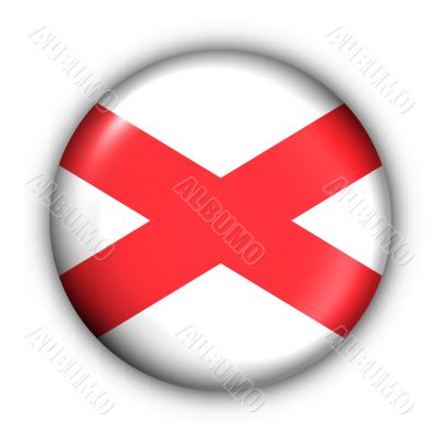 Round Button USA State Flag of Alabama