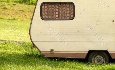 Camper on field