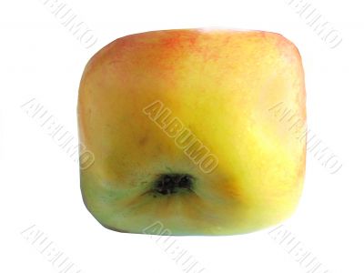 Cube yellow and red apple