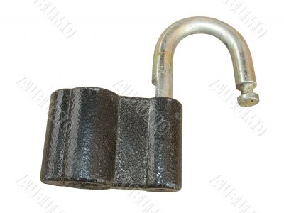 Old opened padlock