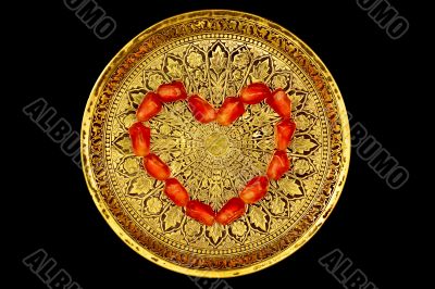 Small salver and heart