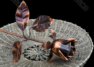 Rose on a tray