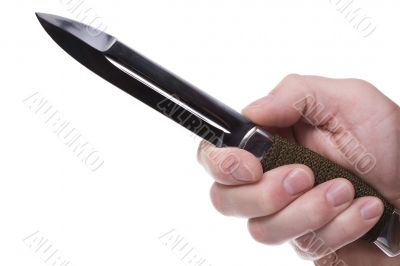 Hand with knife