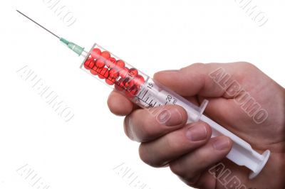 Hand with syringe 2