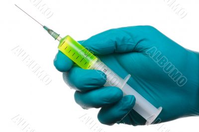 Hand with syringe 2