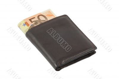 Euro money in wallet