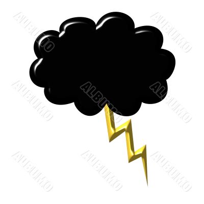 Black cloud with thunder